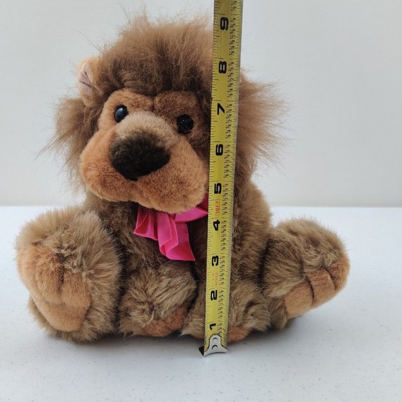 RDK Promotions Plush Lion With Pink Bow #S2925 Stuffed Animal Plush Toy - Picture 7 of 9